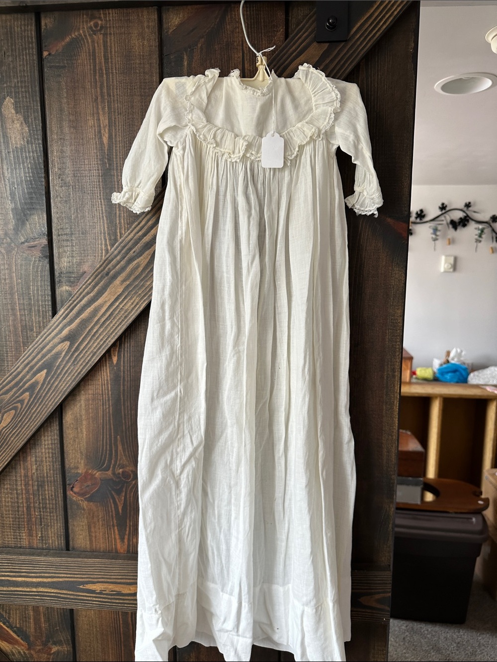 I gave Classic Cream Girls' Long Nightgown with Ruffle Collar